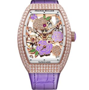 Read more about the article Franck Mullwr The Vanguard Rose Skeleton Swiss Quartz 10500/-