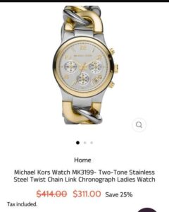Read more about the article Michael Kors Runway 7AA Japan 3099/-